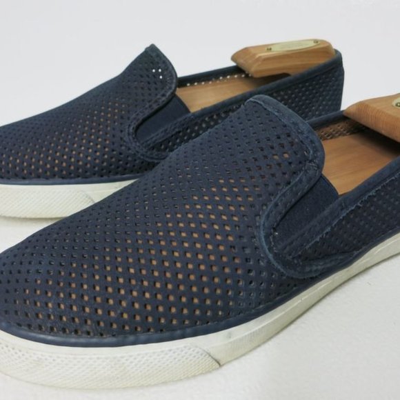 Sperry Shoes - Sperry Top-Sider Perforated Leather Boat Deck Shoes sz 10